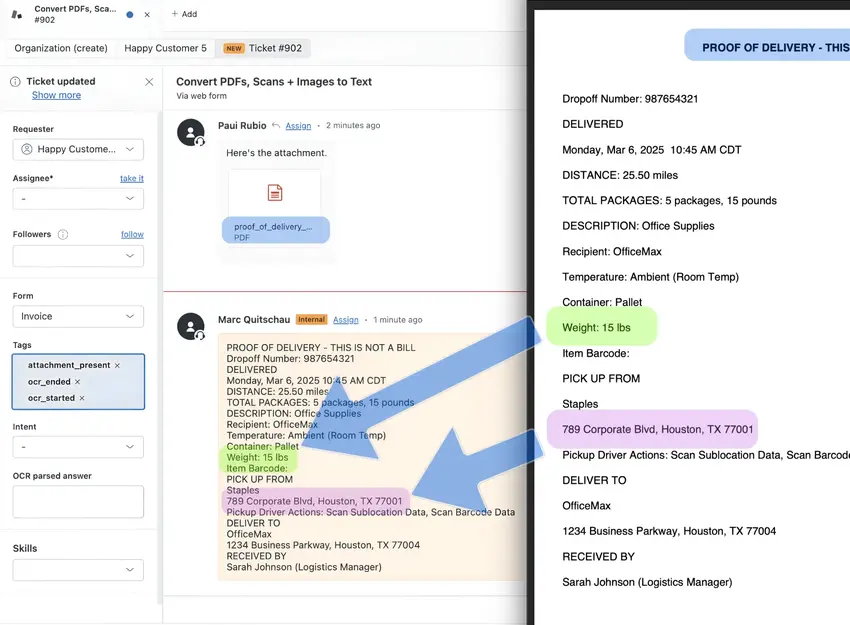 Image text to text coversion for Zendesk: from PDF to machine-readable text