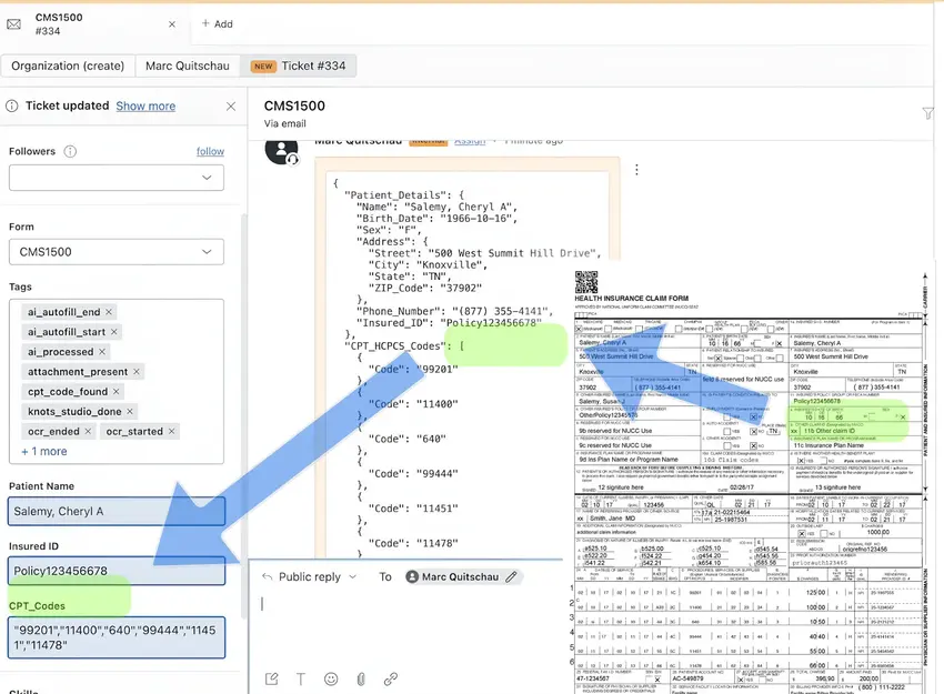 from image to text to ticket field in Zendesk - fully automated