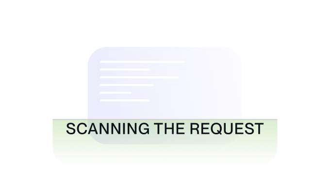 Knots Flow scanning a request.